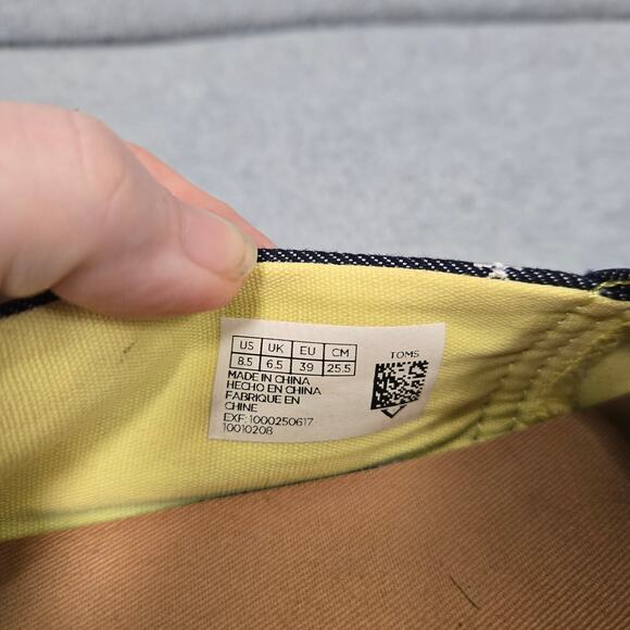 Toms Alpargata Navy Blue Anchor Print Flats Size 8.5 - Picture 8 of 8